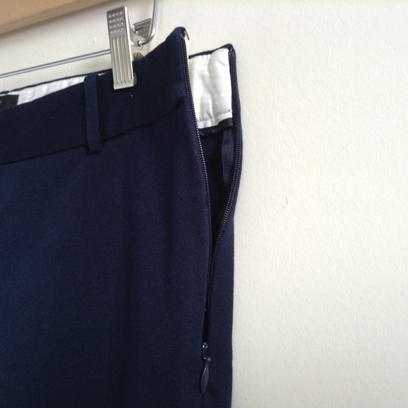 J.Crew Minnie Pant Stretch Cotton Cropped Skinny Twill Dark Navy Blue 6 - Picture 8 of 11